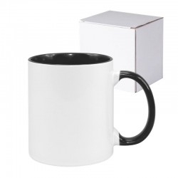 Cană mâner interior negru +...